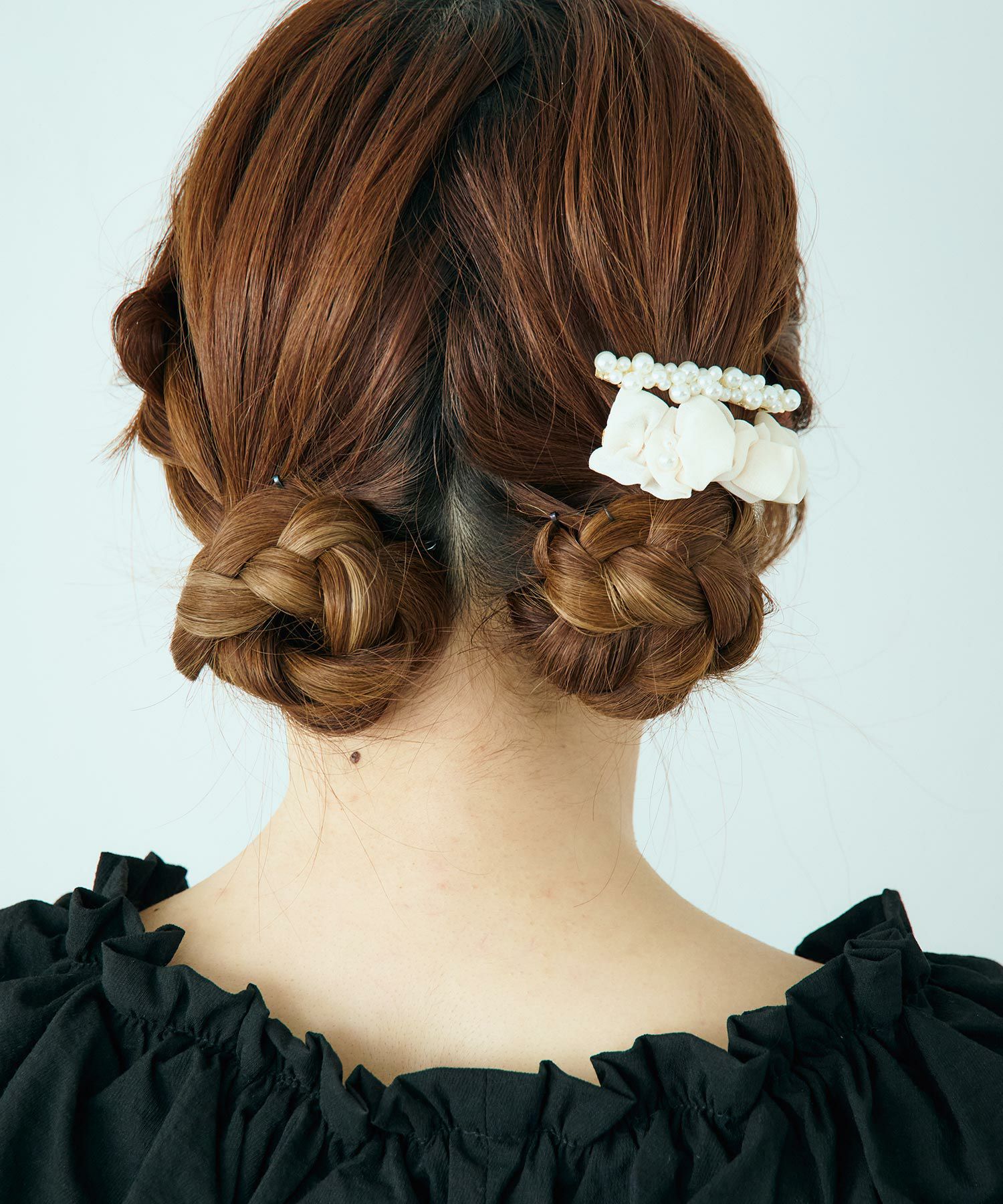 シフォンチュール&パールバレッタ