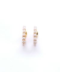 パヴェパールフープノンホールイヤリング