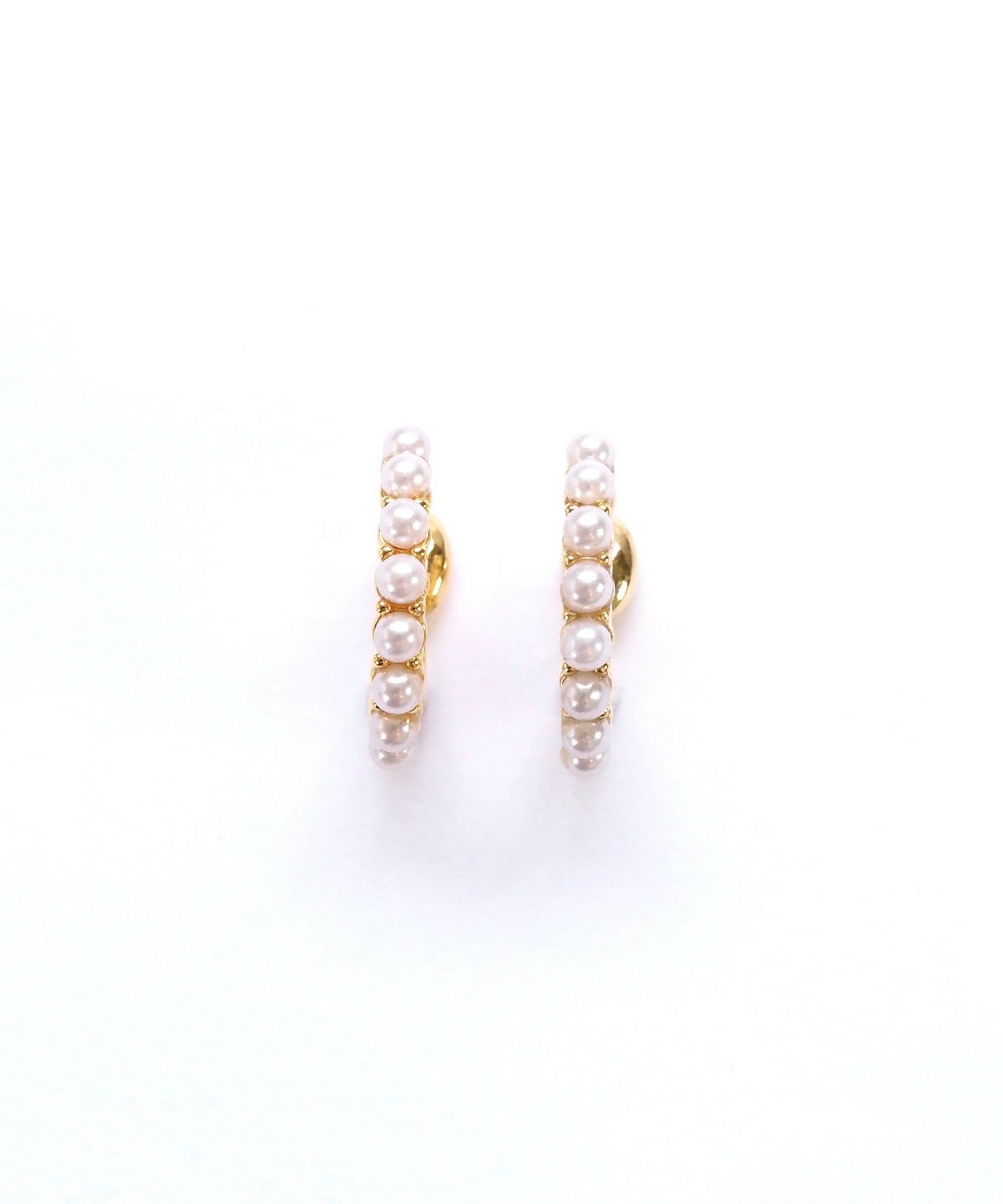 パヴェパールフープノンホールイヤリング