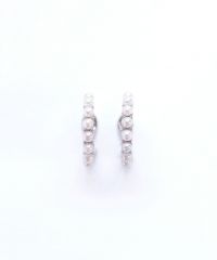 パヴェパールフープノンホールイヤリング