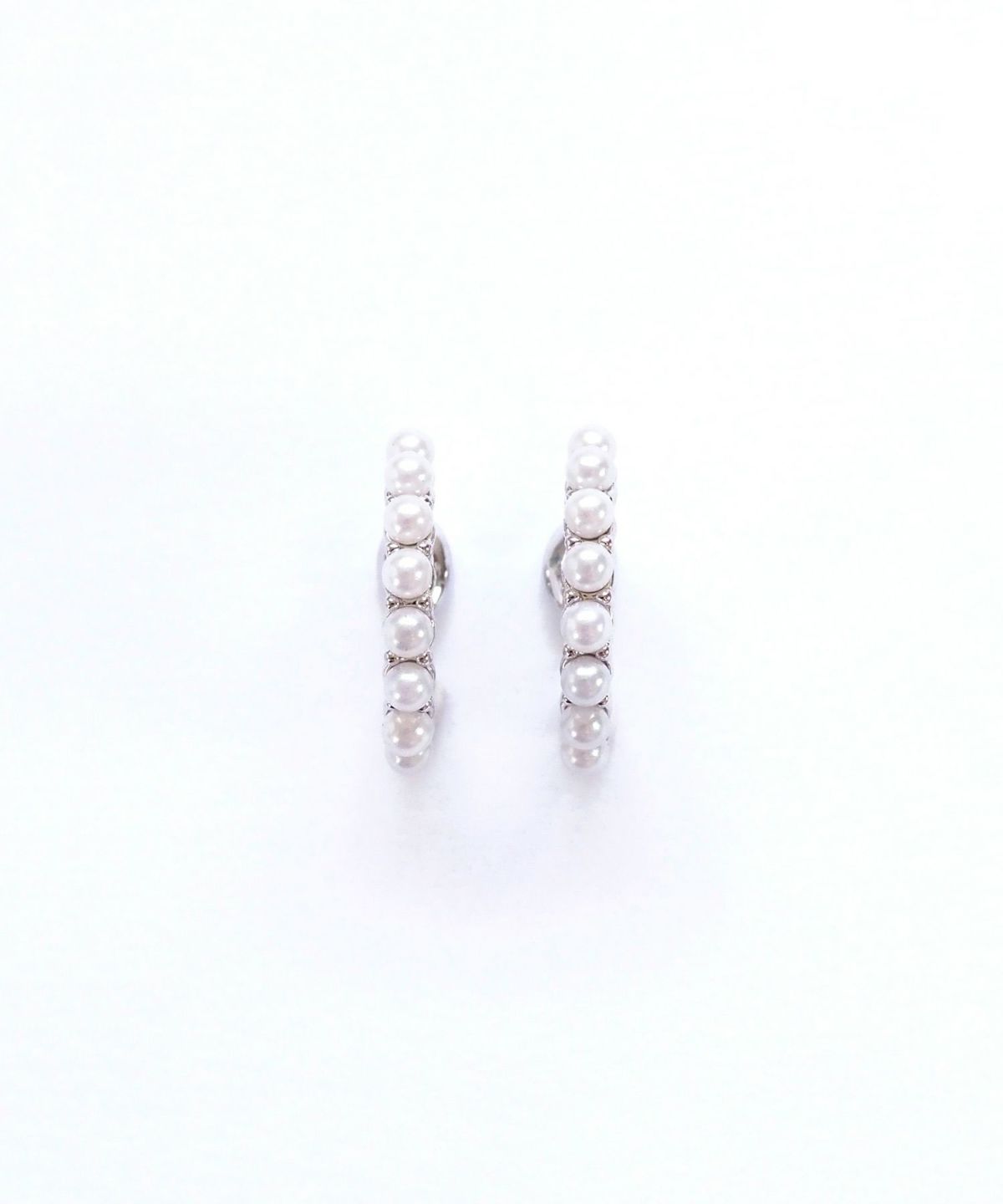 パヴェパールフープノンホールイヤリング