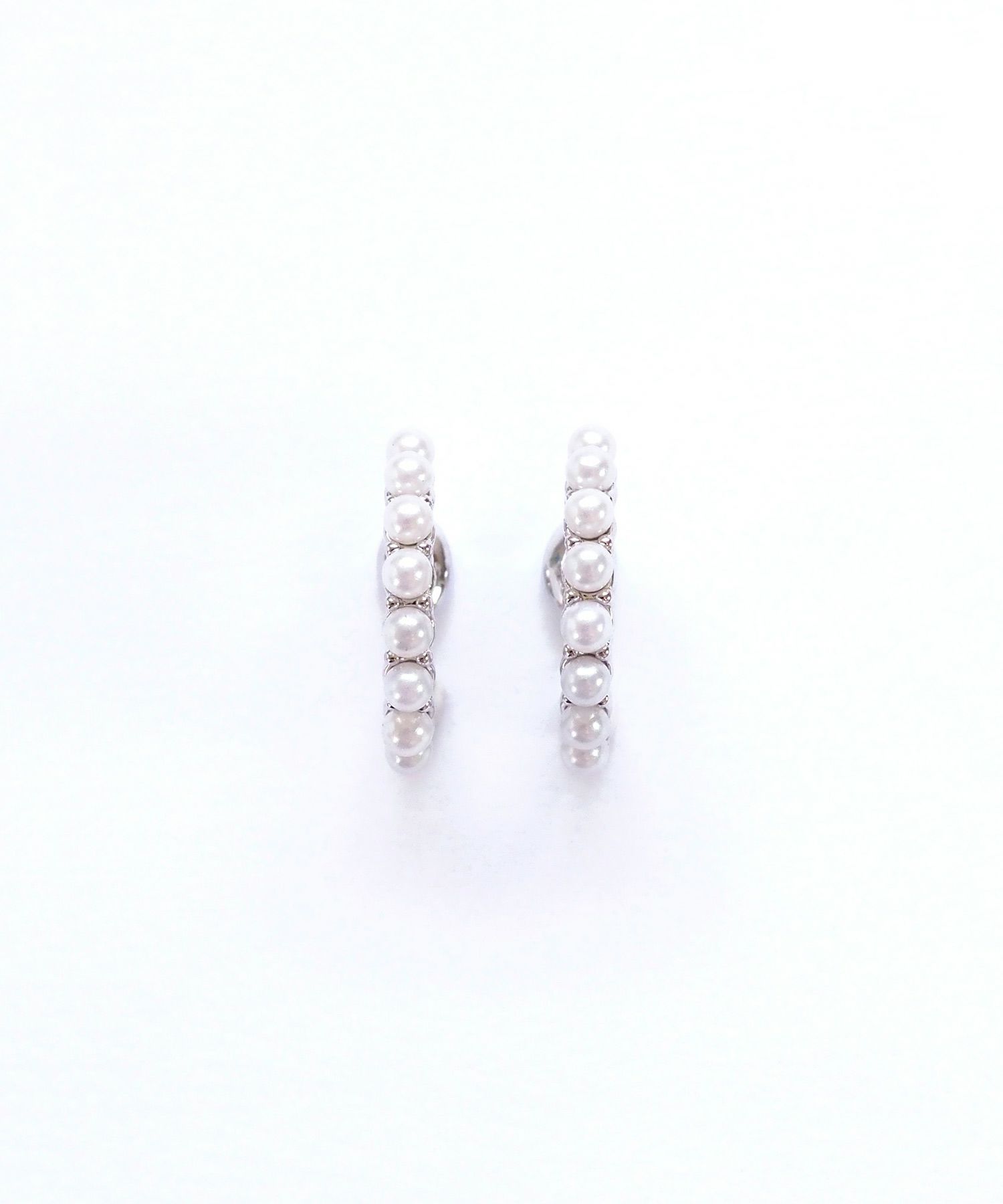 パヴェパールフープノンホールイヤリング