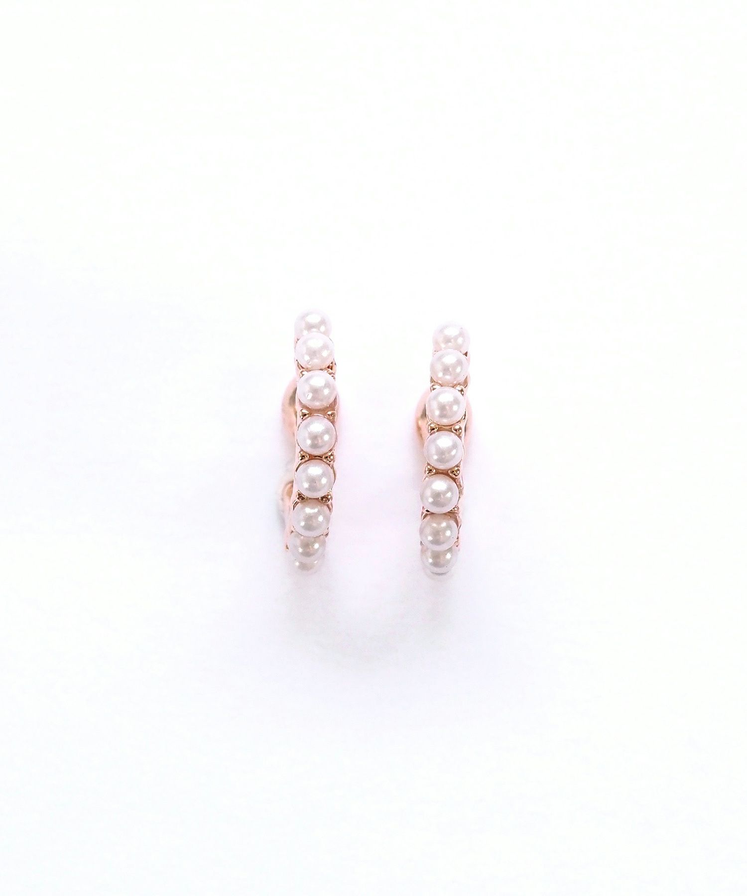 パヴェパールフープノンホールイヤリング