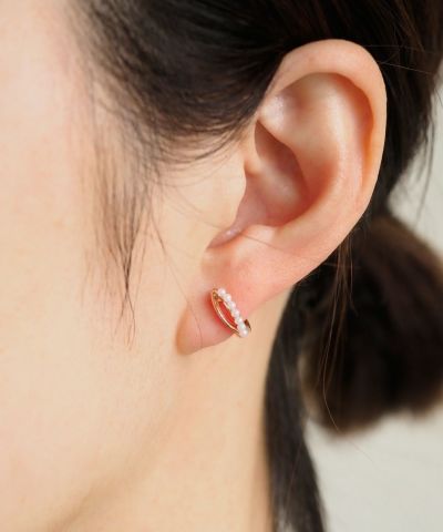 山崎紘菜さん着用】クロスフープノンホールイヤリング | 【公式】MUK