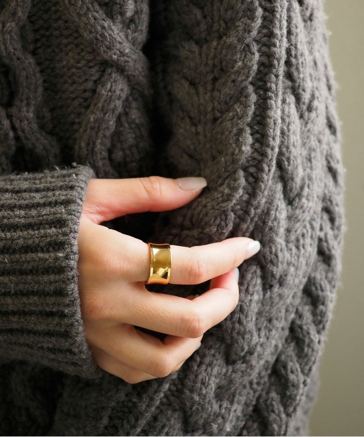 ワイドカーブステンレスリング