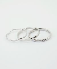 ウェーブステンレスセットリング