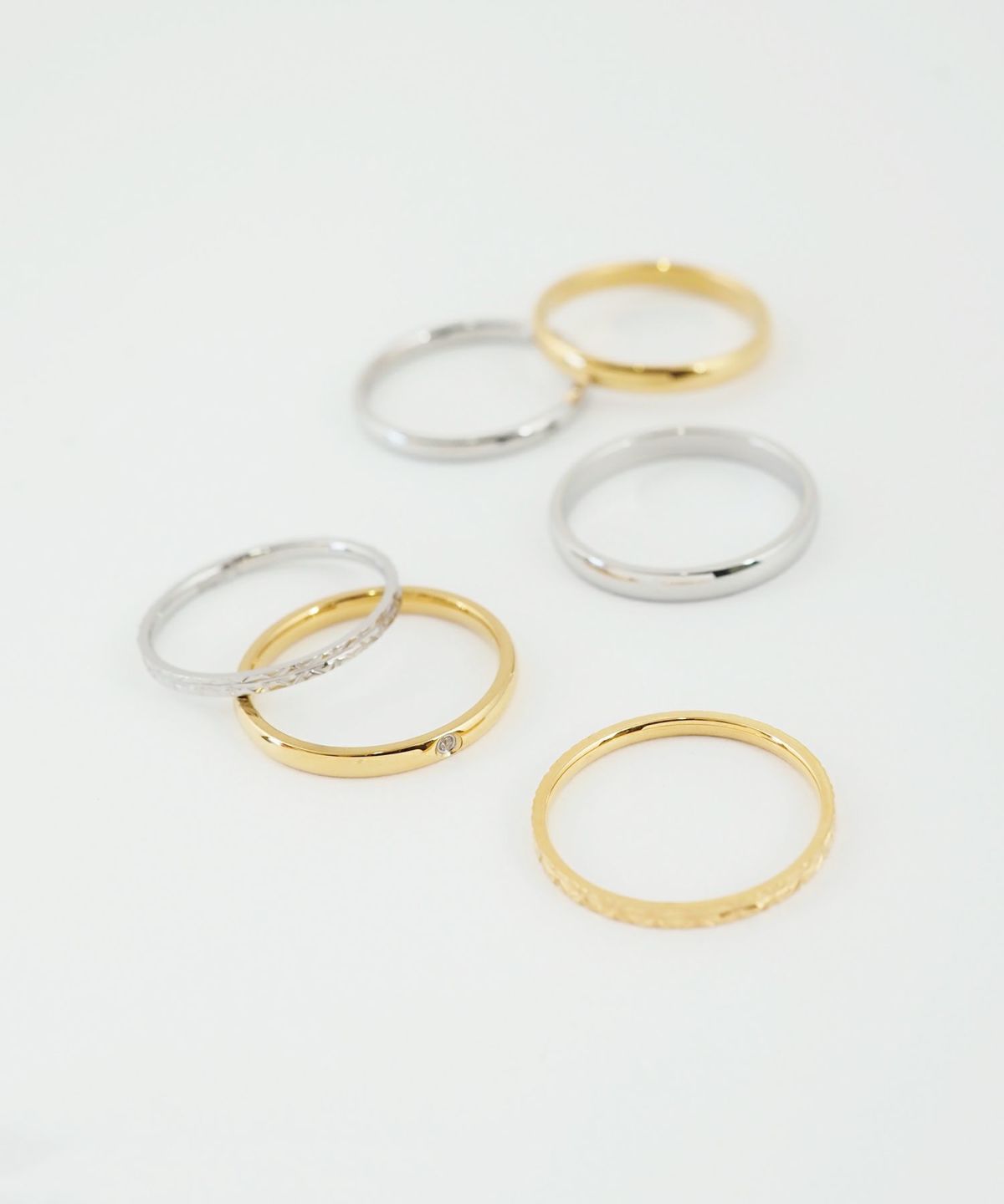 カットワークステンレスセットリング