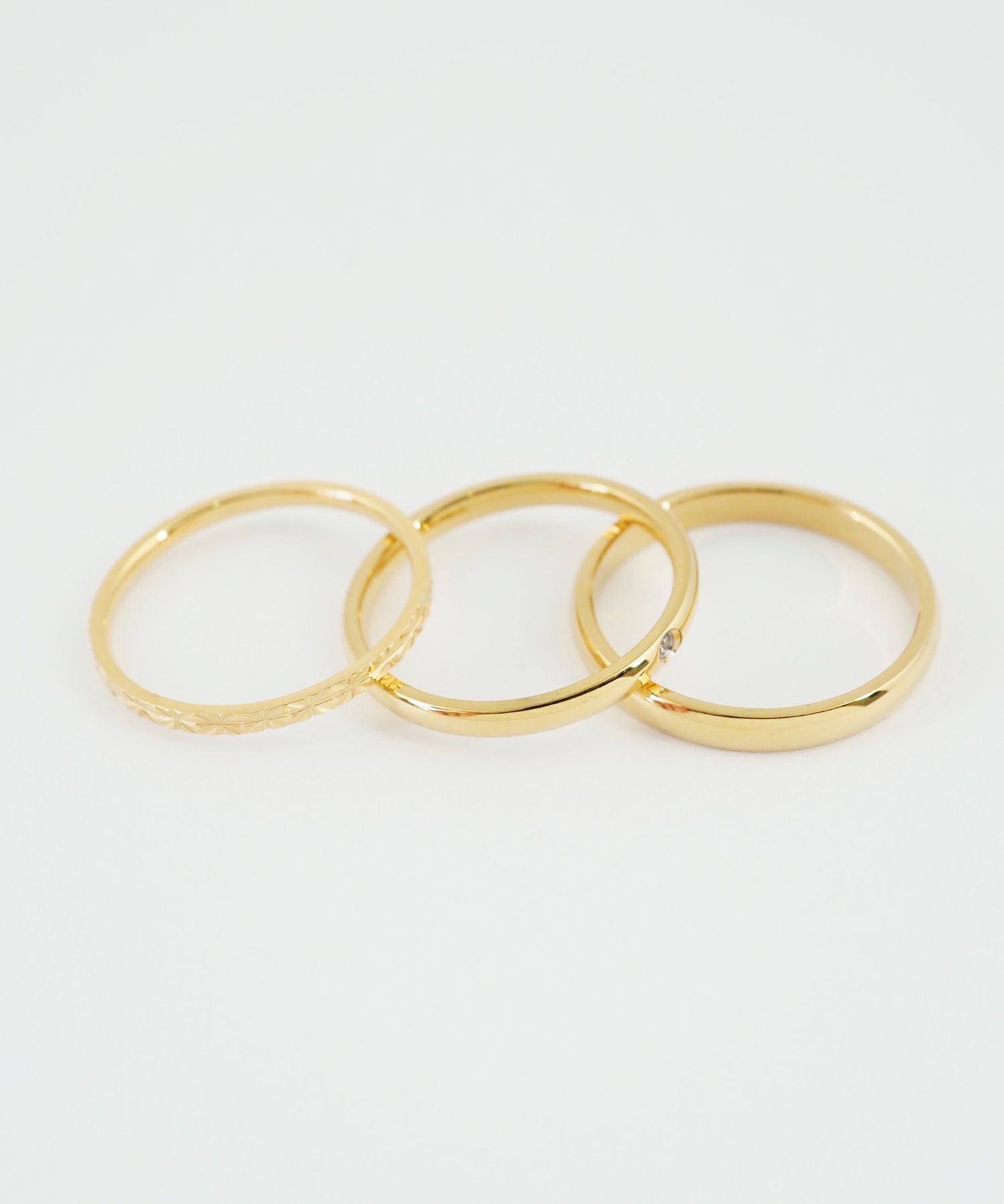 カットワークステンレスセットリング