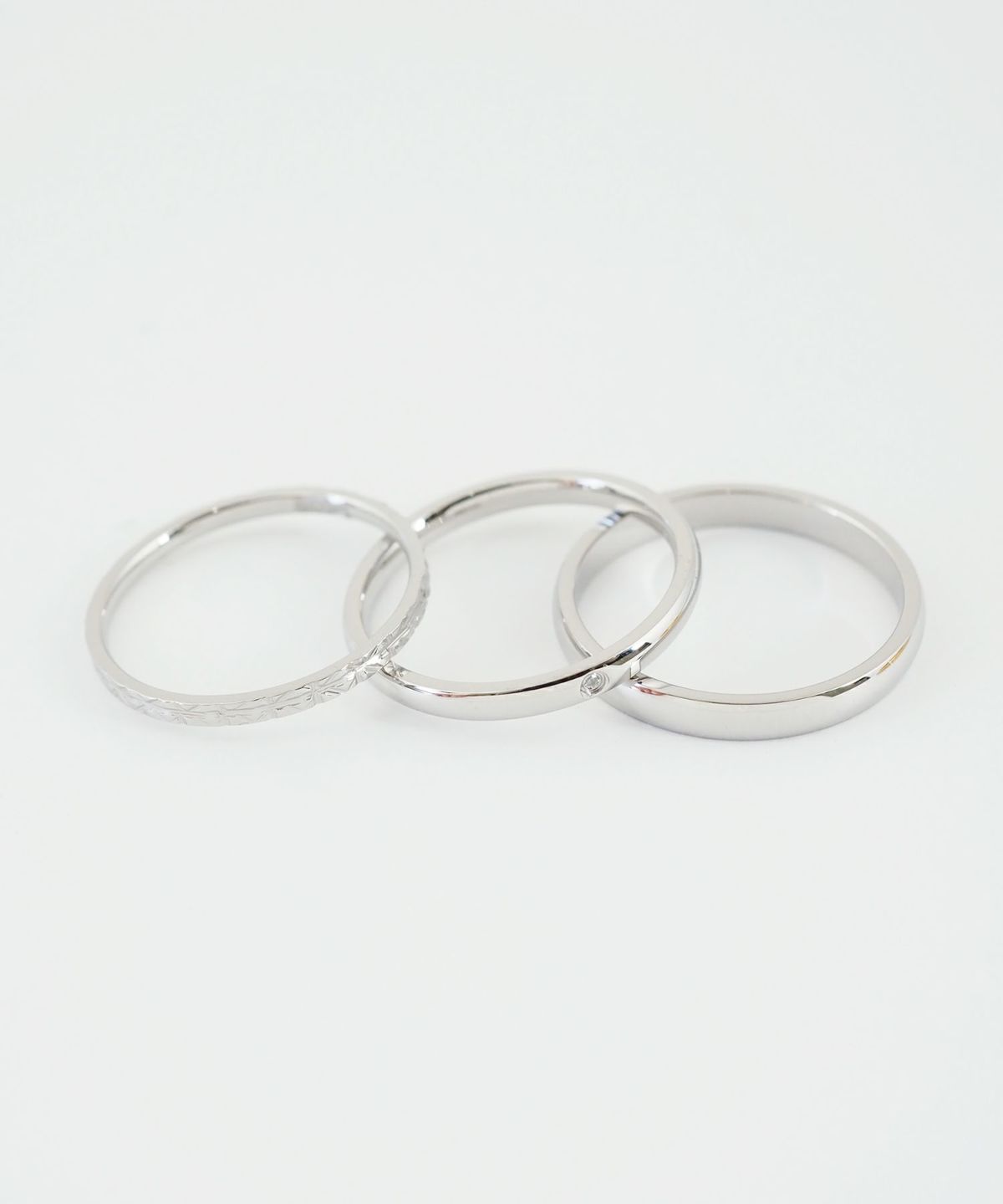 カットワークステンレスセットリング