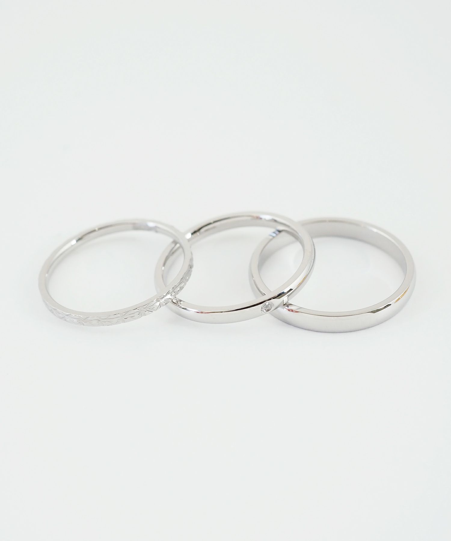 カットワークステンレスセットリング