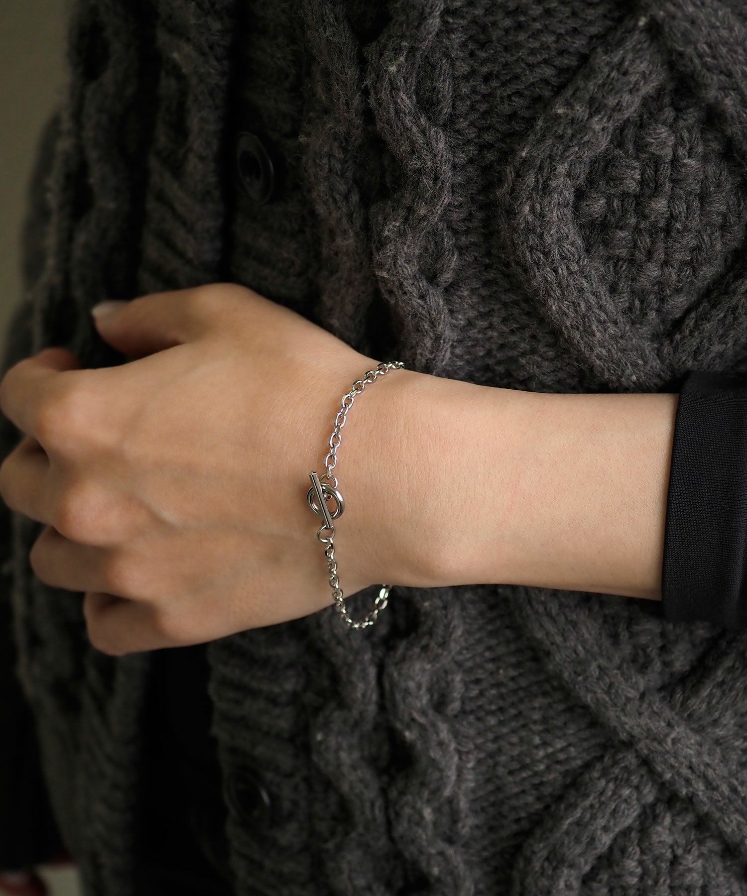 アズキチェーンステンレスブレスレット