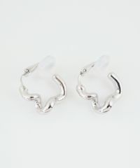 ツイストメタルフープイヤリング