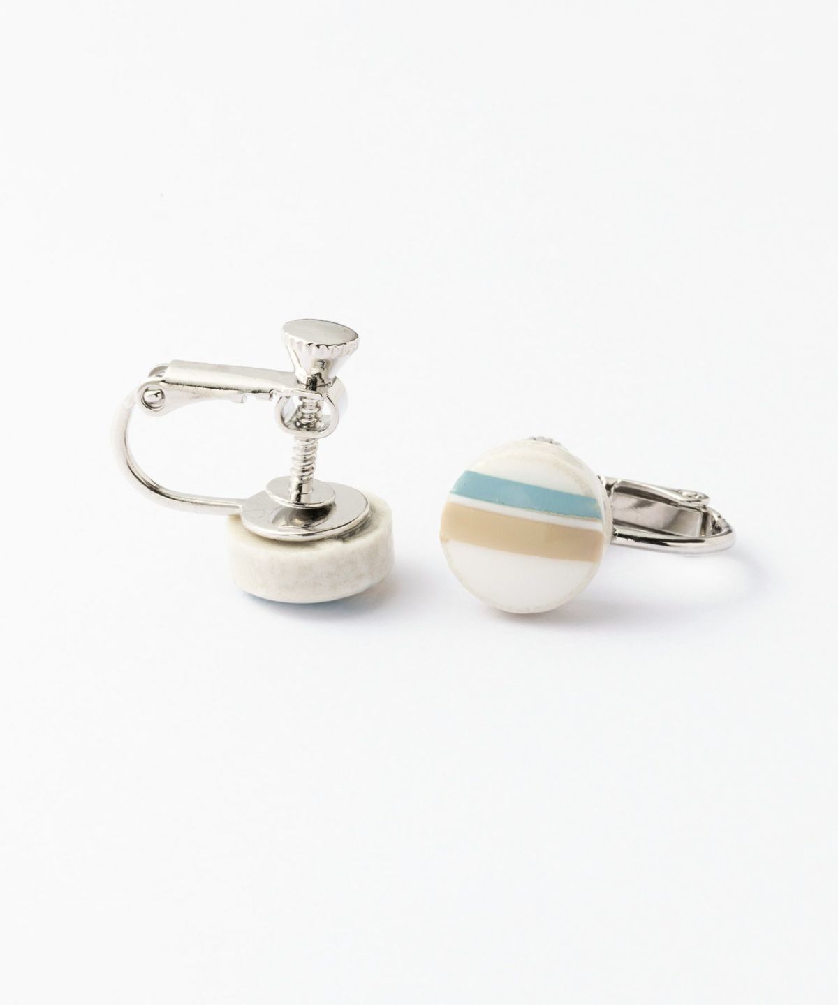 美濃焼陶器クラシックラインイヤリング(10mm)【MIKELO】