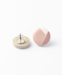 美濃焼陶器モダンラインチタンポストピアス【MIKELO】