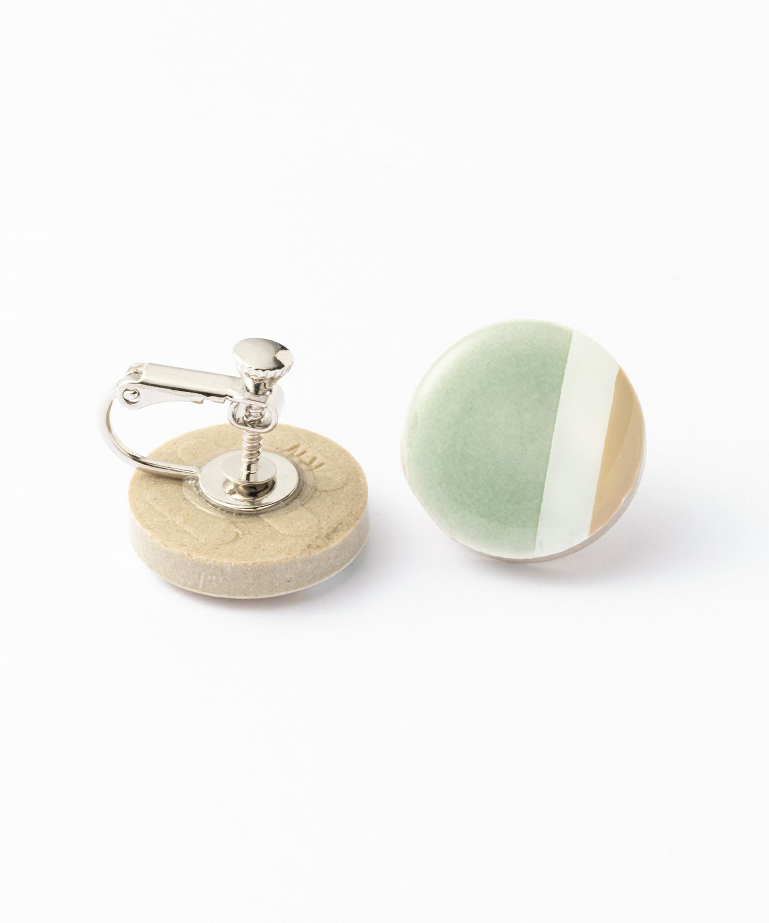 美濃焼陶器クラシックラインイヤリング(19mm)【MIKELO】