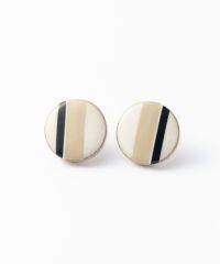 美濃焼陶器クラシックラインチタンポストピアス(19mm)【MIKELO】