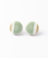 美濃焼陶器クラシックラインチタンポストピアス(19mm)【MIKELO】