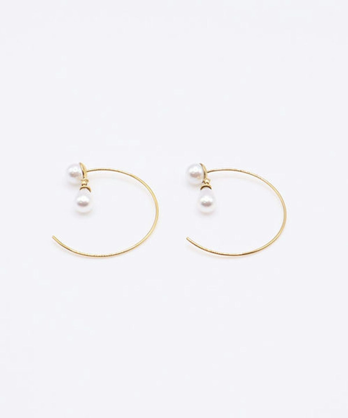 ラウンドパールフックサージカルステンレスピアス