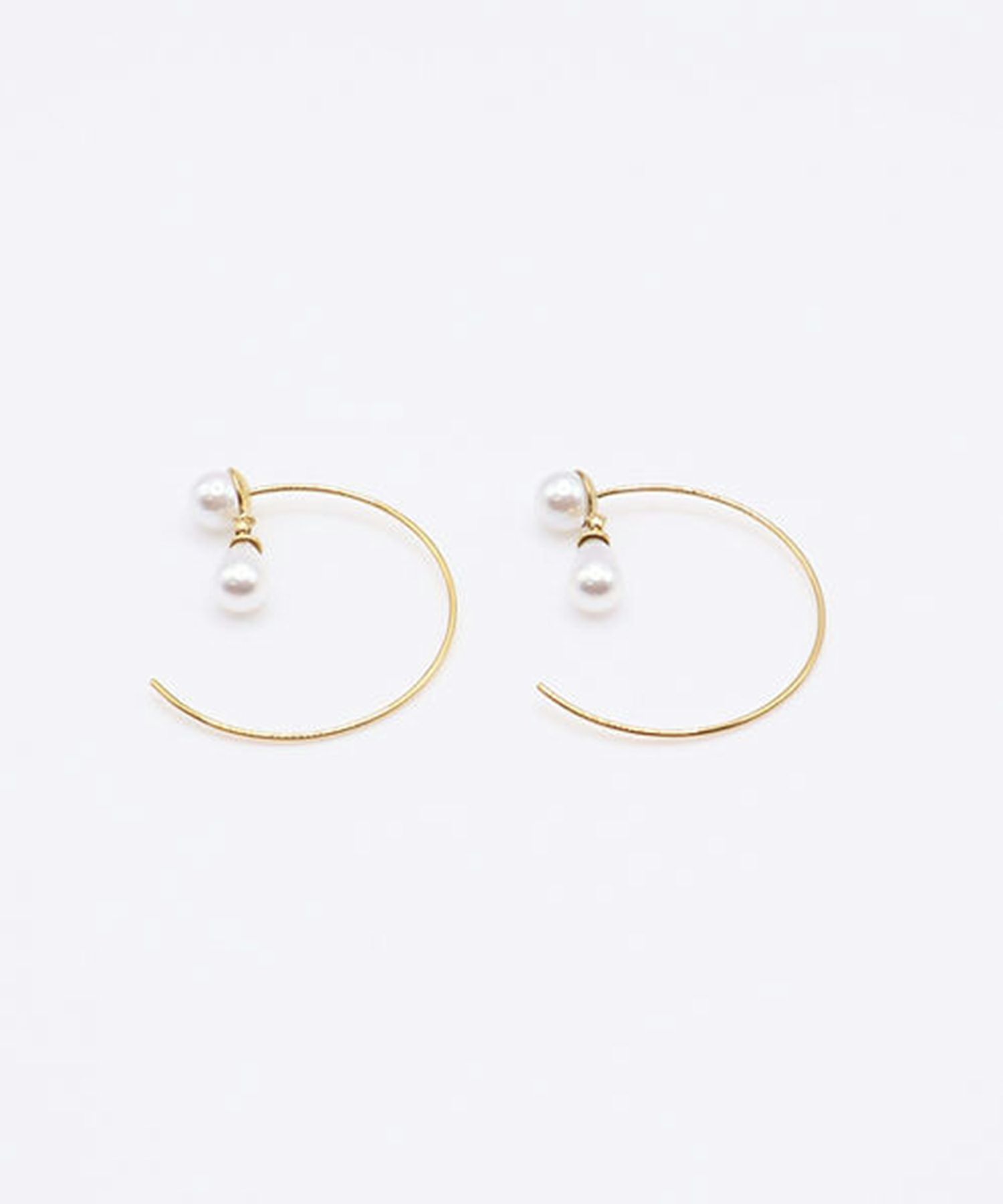 ラウンドパールフックサージカルステンレスピアス