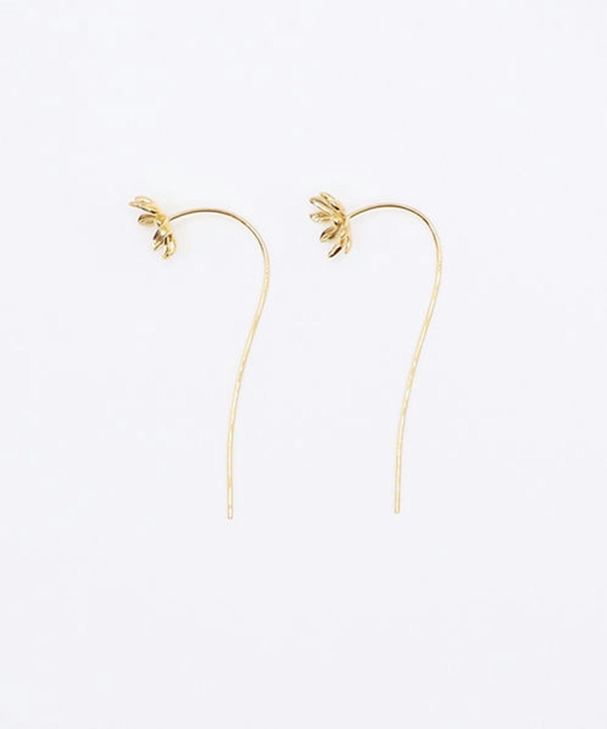 メタルフラワーフックサージカルステンレスピアス