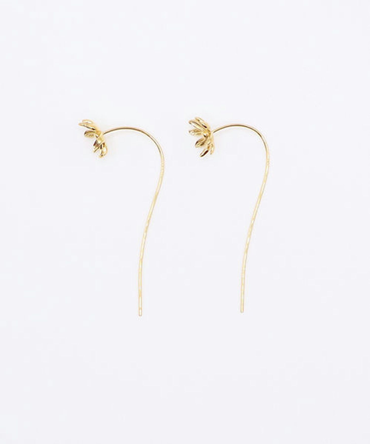 メタルフラワーフックサージカルステンレスピアス