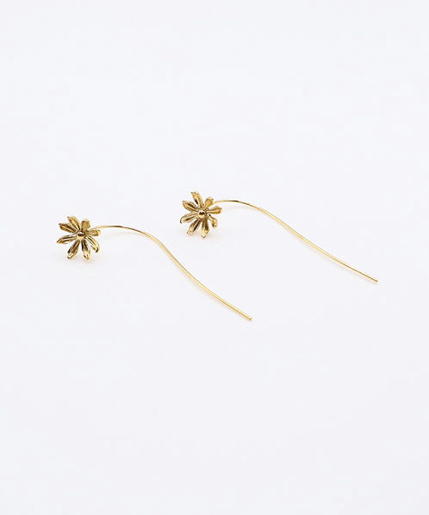 メタルフラワーフックサージカルステンレスピアス