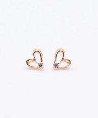 プチハートラインチタンポストピアス