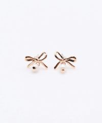 プチリボンチタンポストピアス