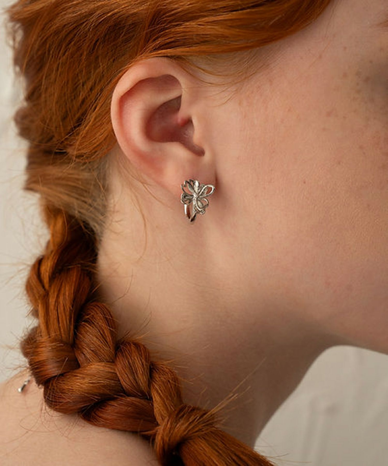 メタルフラワーフープピアス2