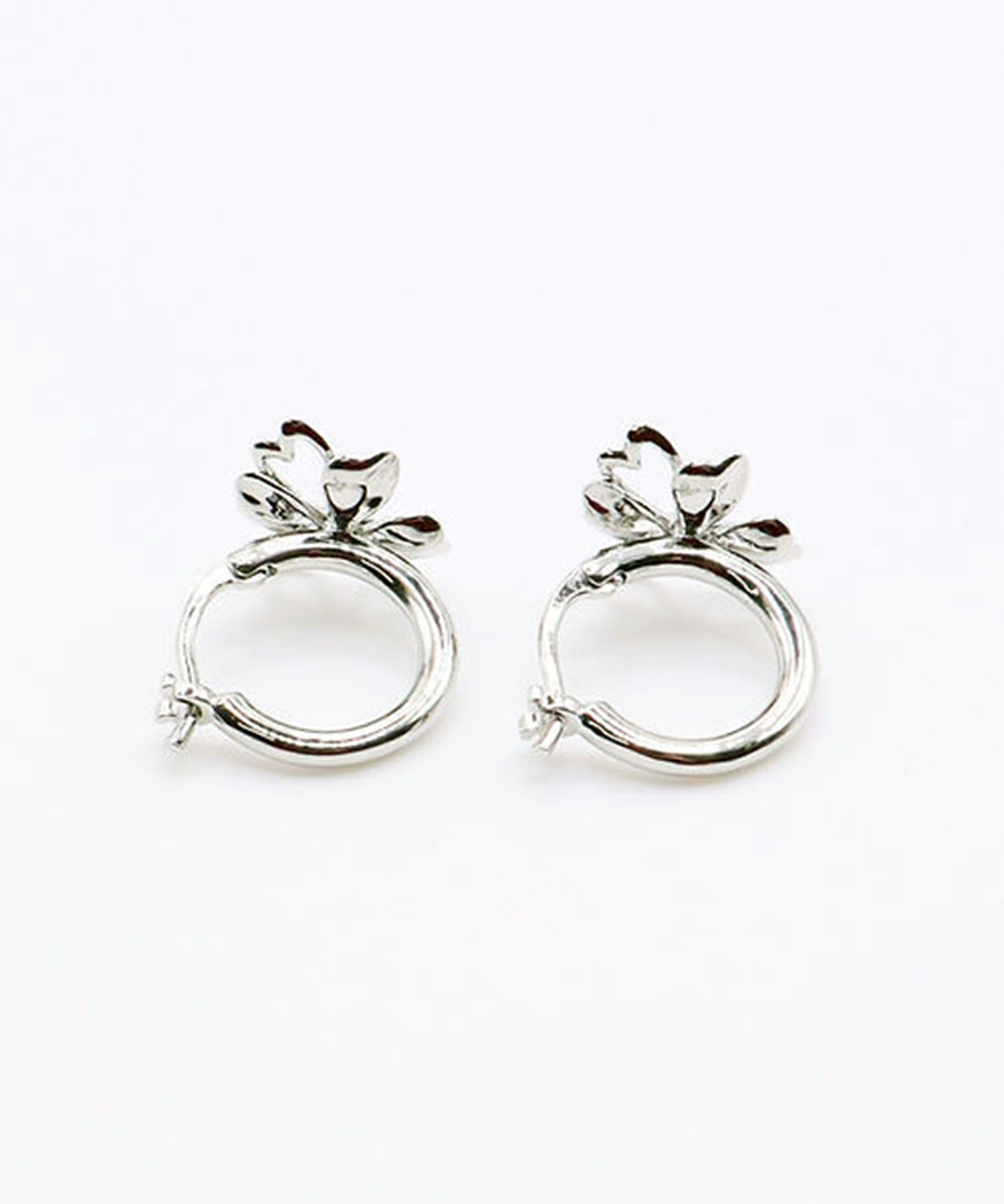 メタルフラワーフープピアス2