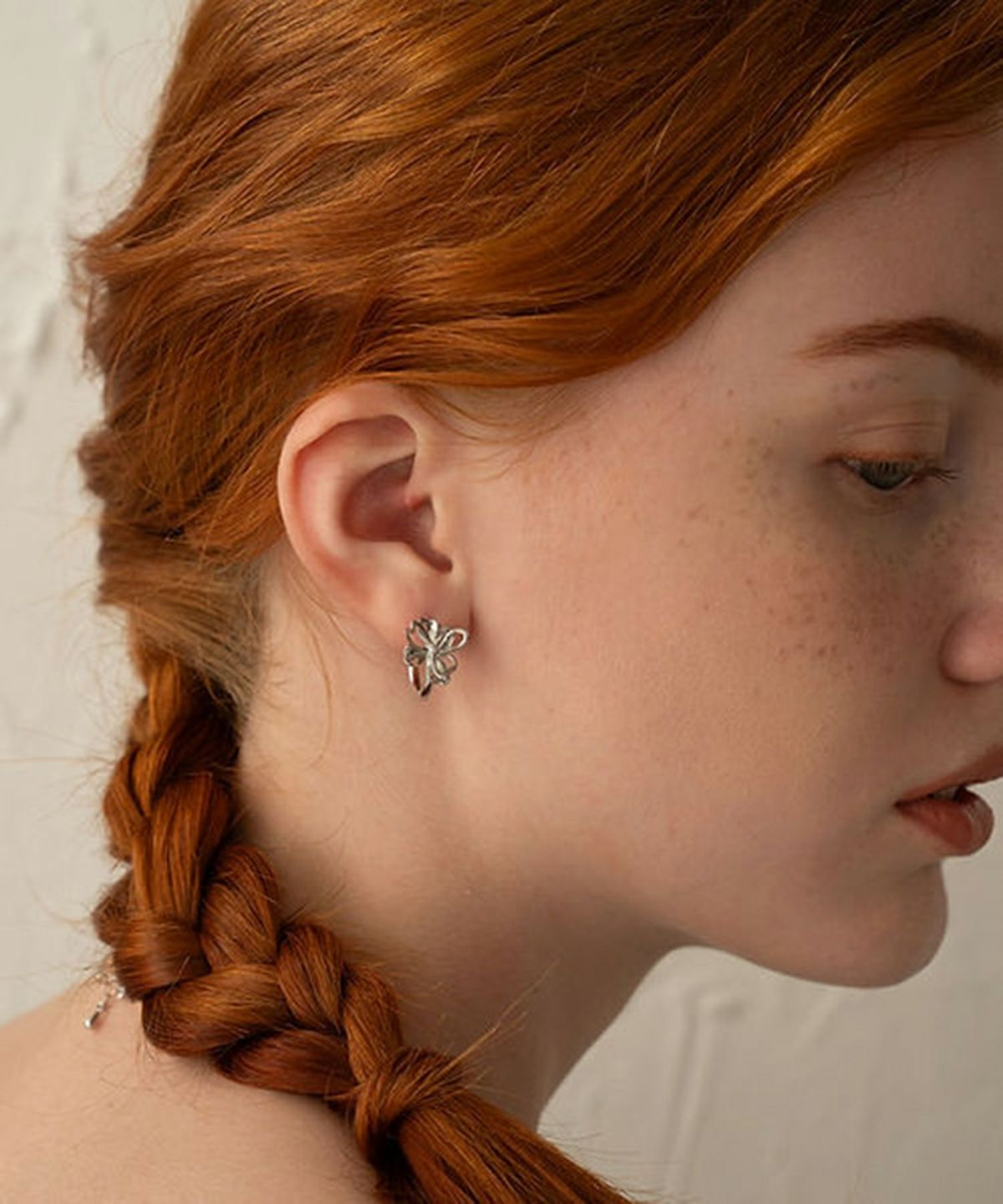 メタルフラワーフープピアス2