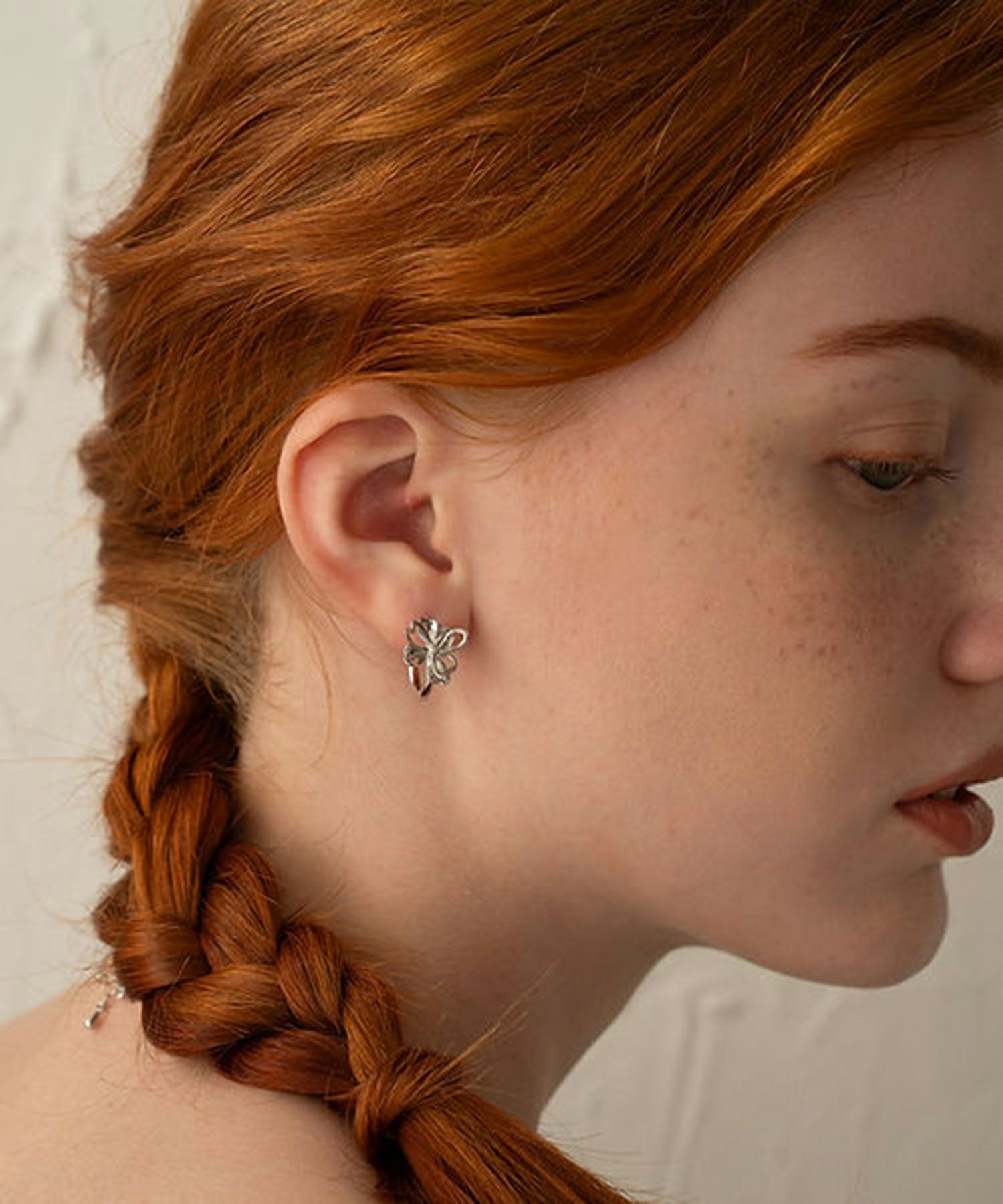 メタルフラワーフープピアス2