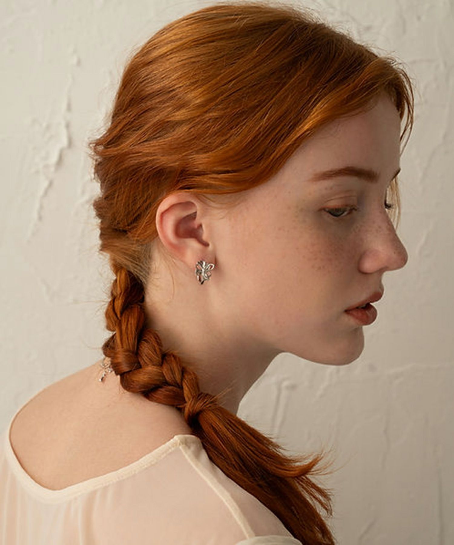 メタルフラワーフープピアス2