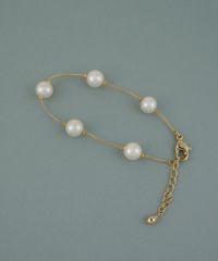 磨き貝パールステーションブレスレット【JUNO PREMIUM】