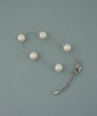 磨き貝パールステーションブレスレット【JUNO PREMIUM】