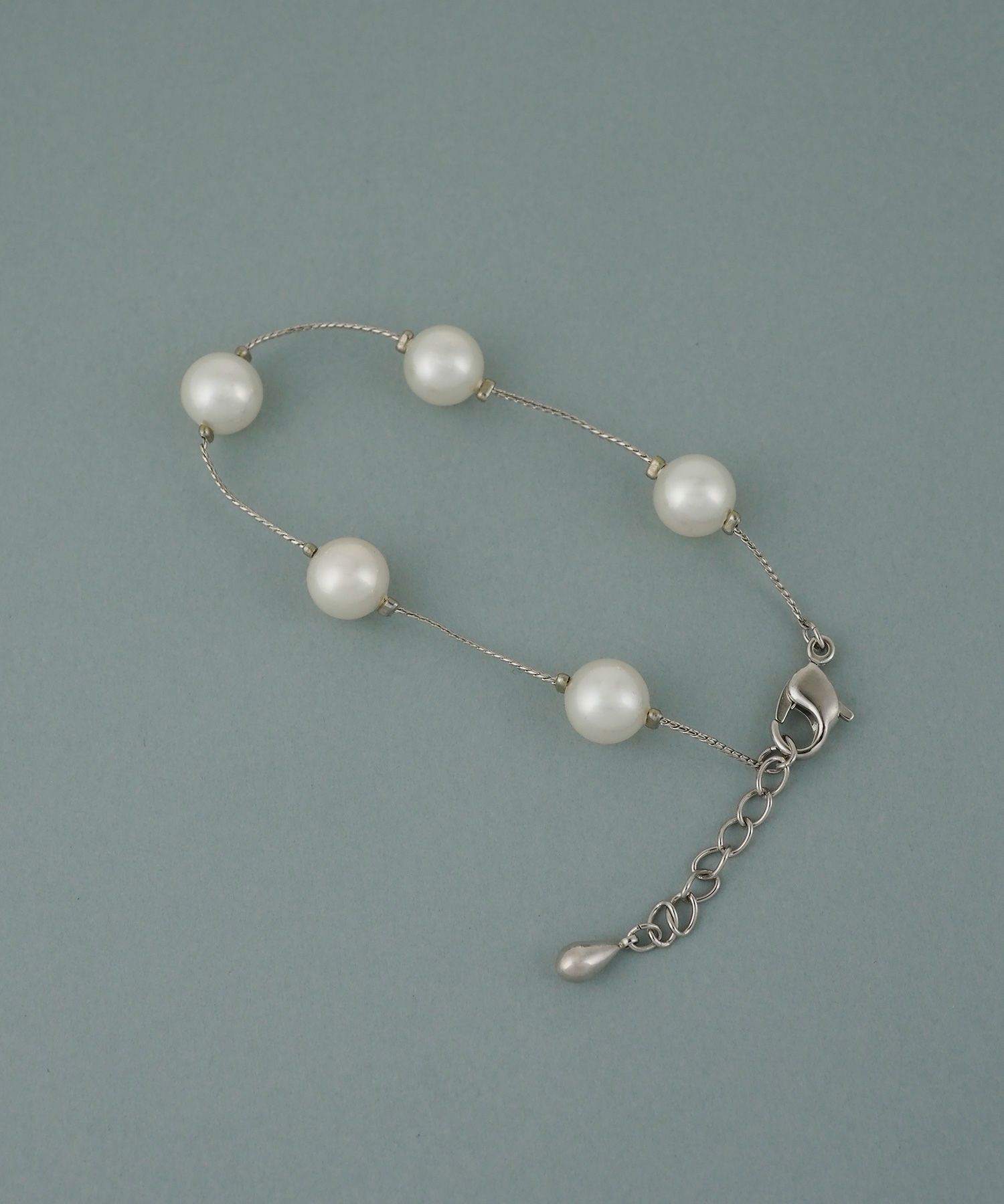 磨き貝パールステーションブレスレット【JUNO PREMIUM】