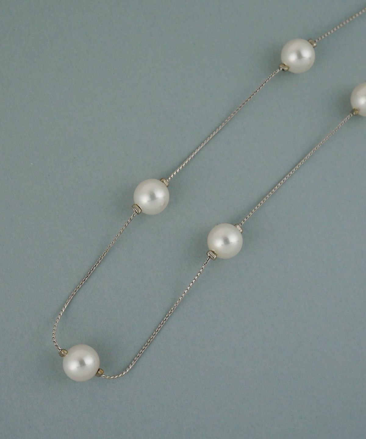 磨き貝パールステーションネックレス【JUNO PREMIUM】