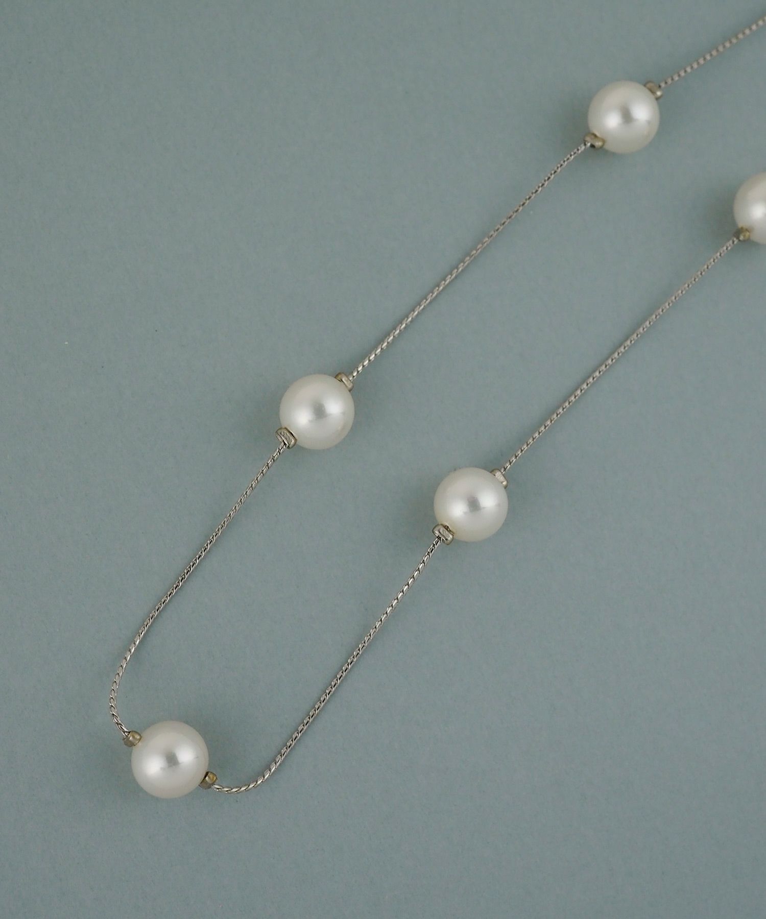 磨き貝パールステーションネックレス【JUNO PREMIUM】