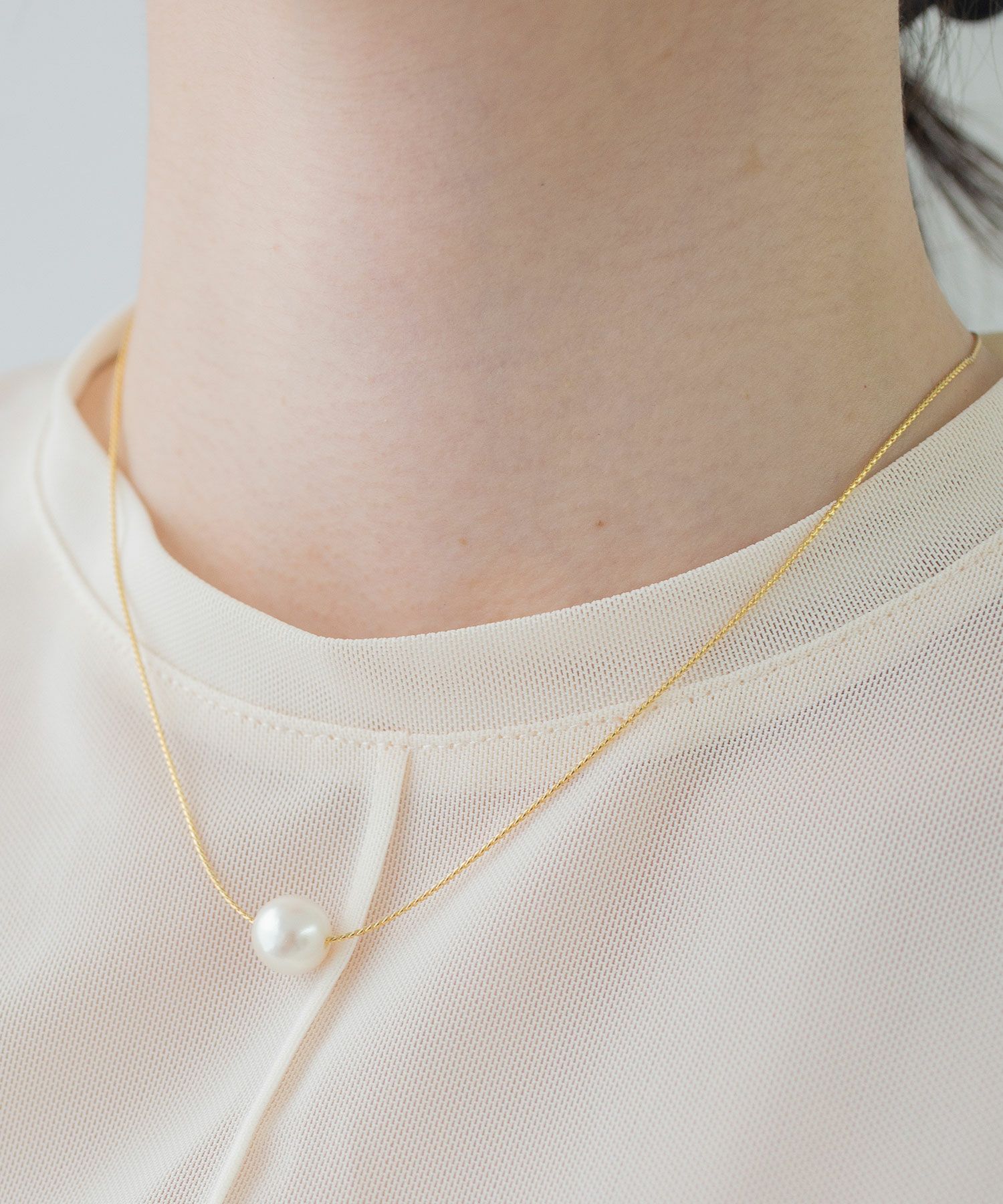 磨き貝パールトップネックレス【JUNO PREMIUM】