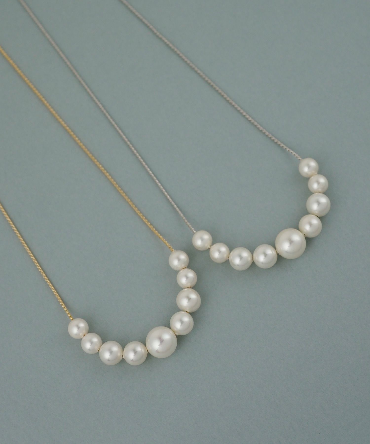 磨き貝パールフロントロングネックレス【JUNO PREMIUM】