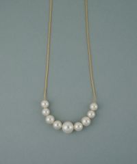 磨き貝パールフロントロングネックレス【JUNO PREMIUM】