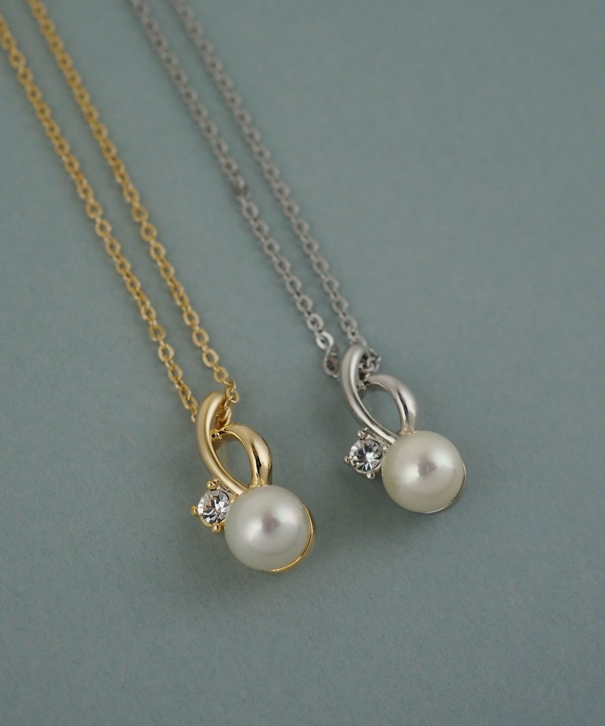 磨き貝パールヒネリビジューネックレス【JUNO PREMIUM】