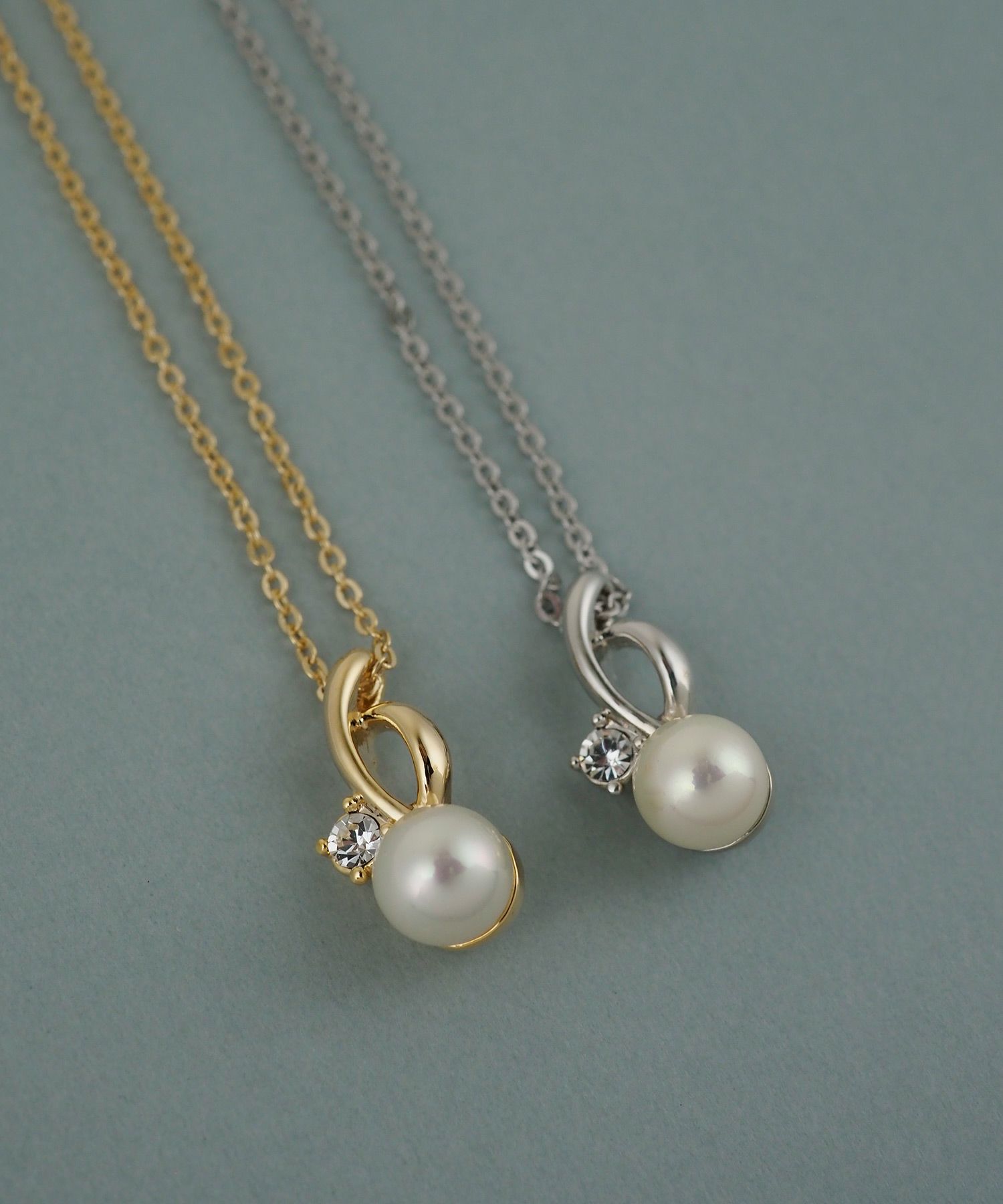 磨き貝パールヒネリビジューネックレス【JUNO PREMIUM】