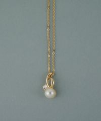 磨き貝パールヒネリビジューネックレス【JUNO PREMIUM】