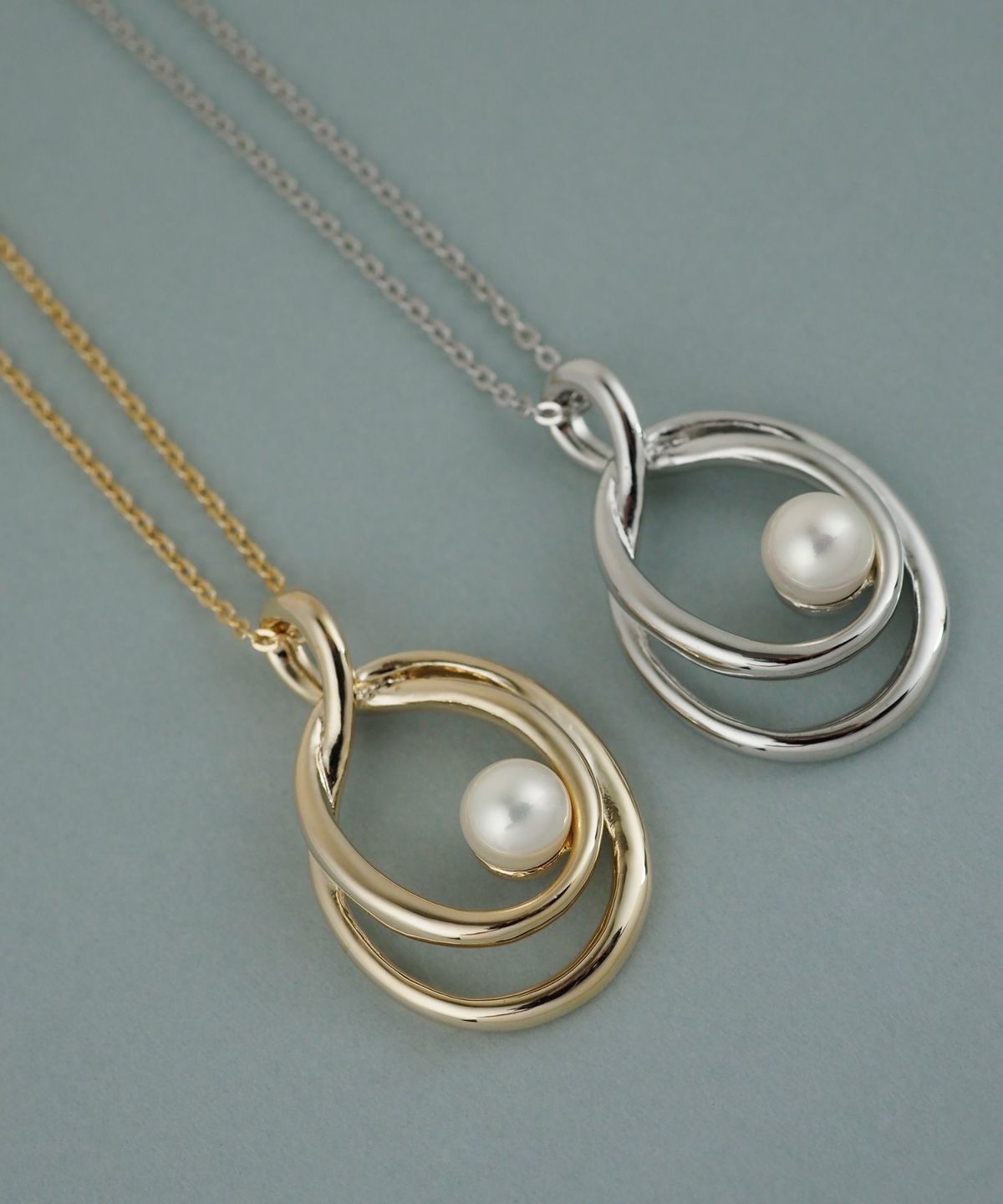 磨き貝パールシズクロングネックレス【JUNO PREMIUM】