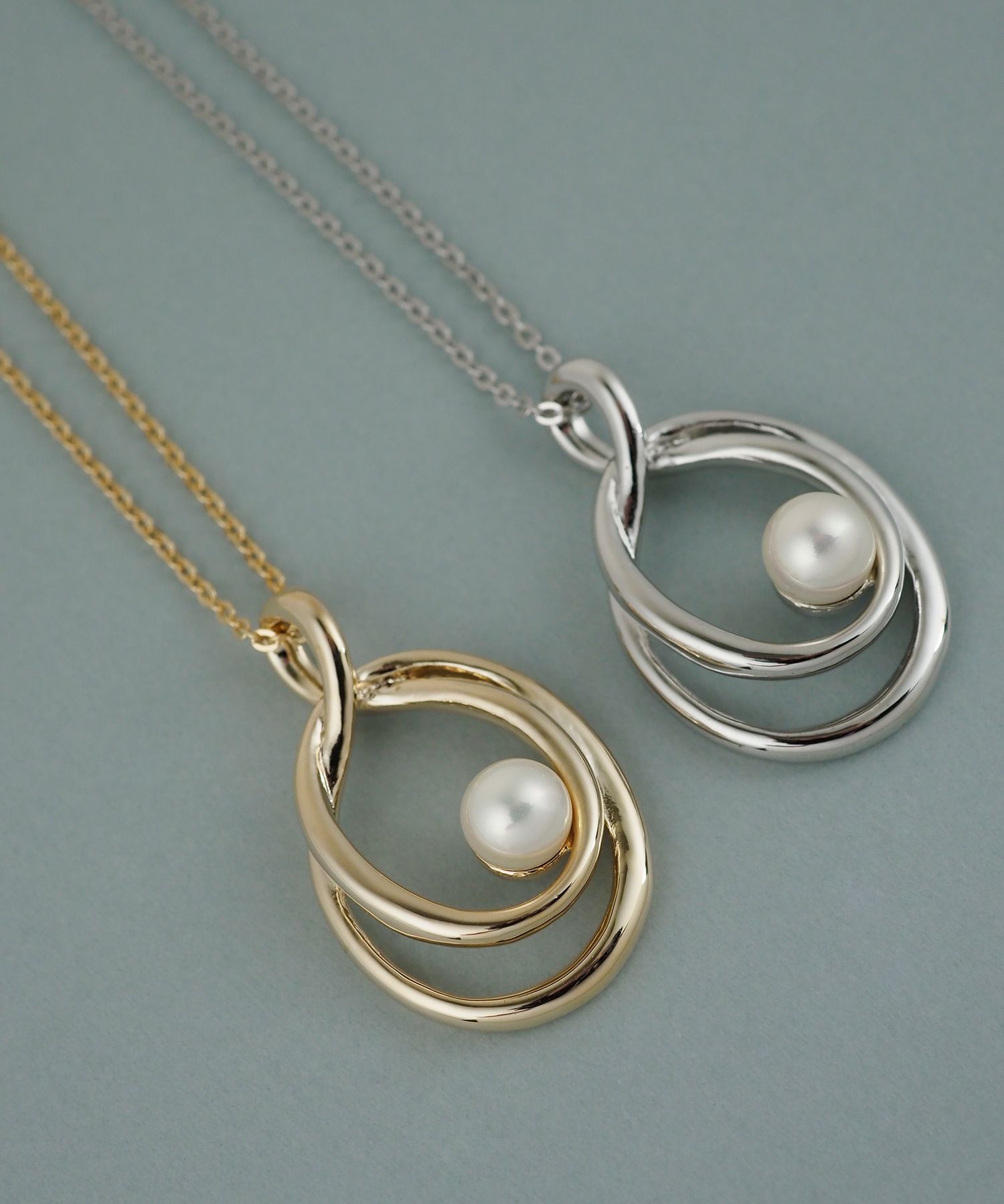 磨き貝パールシズクロングネックレス【JUNO PREMIUM】