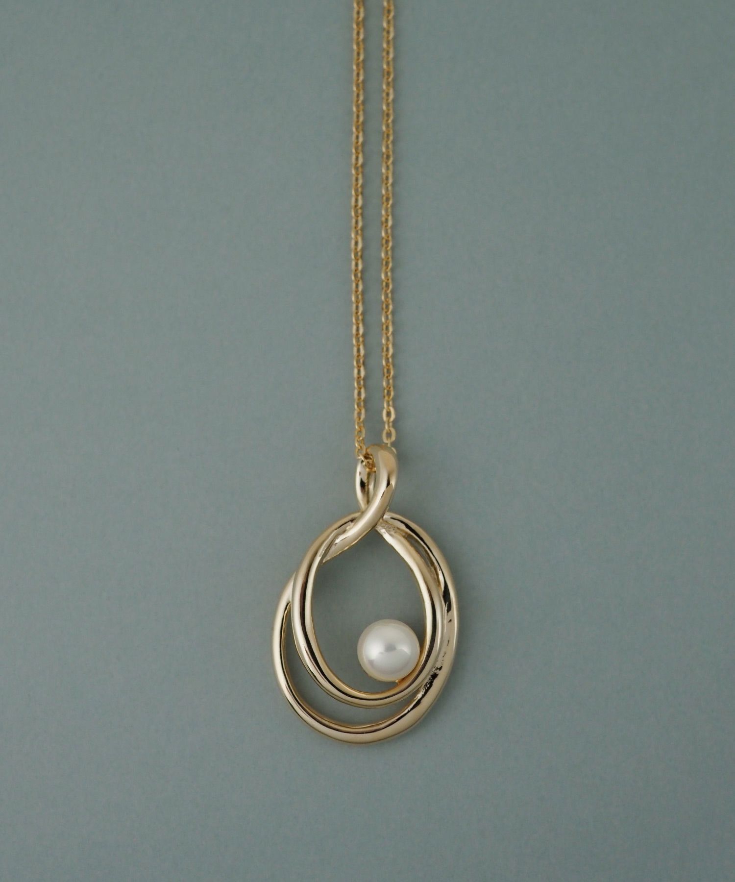 磨き貝パールシズクロングネックレス【JUNO PREMIUM】