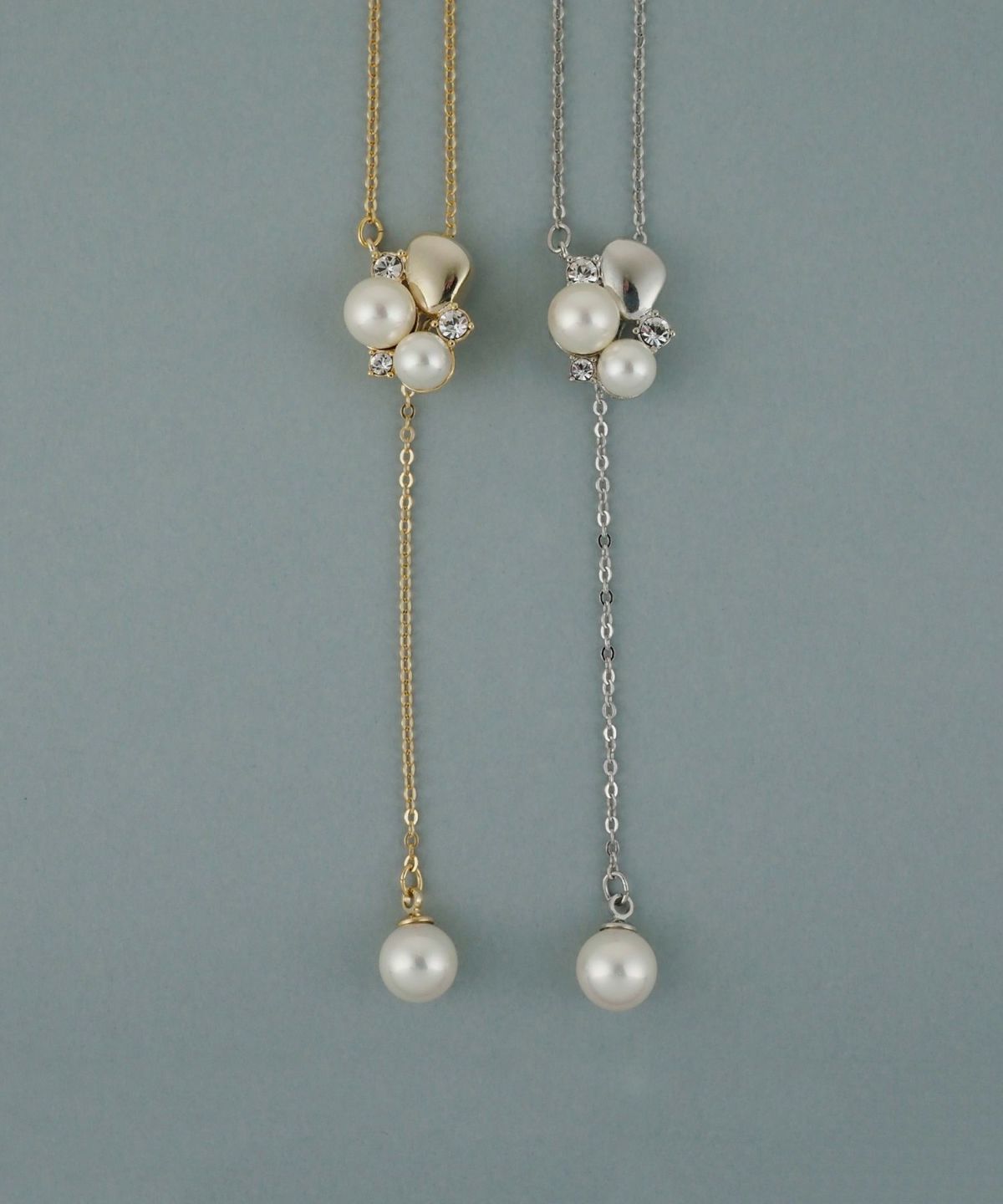 磨き貝パールY字ロングネックレス【JUNO PREMIUM】