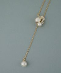 磨き貝パールY字ロングネックレス【JUNO PREMIUM】