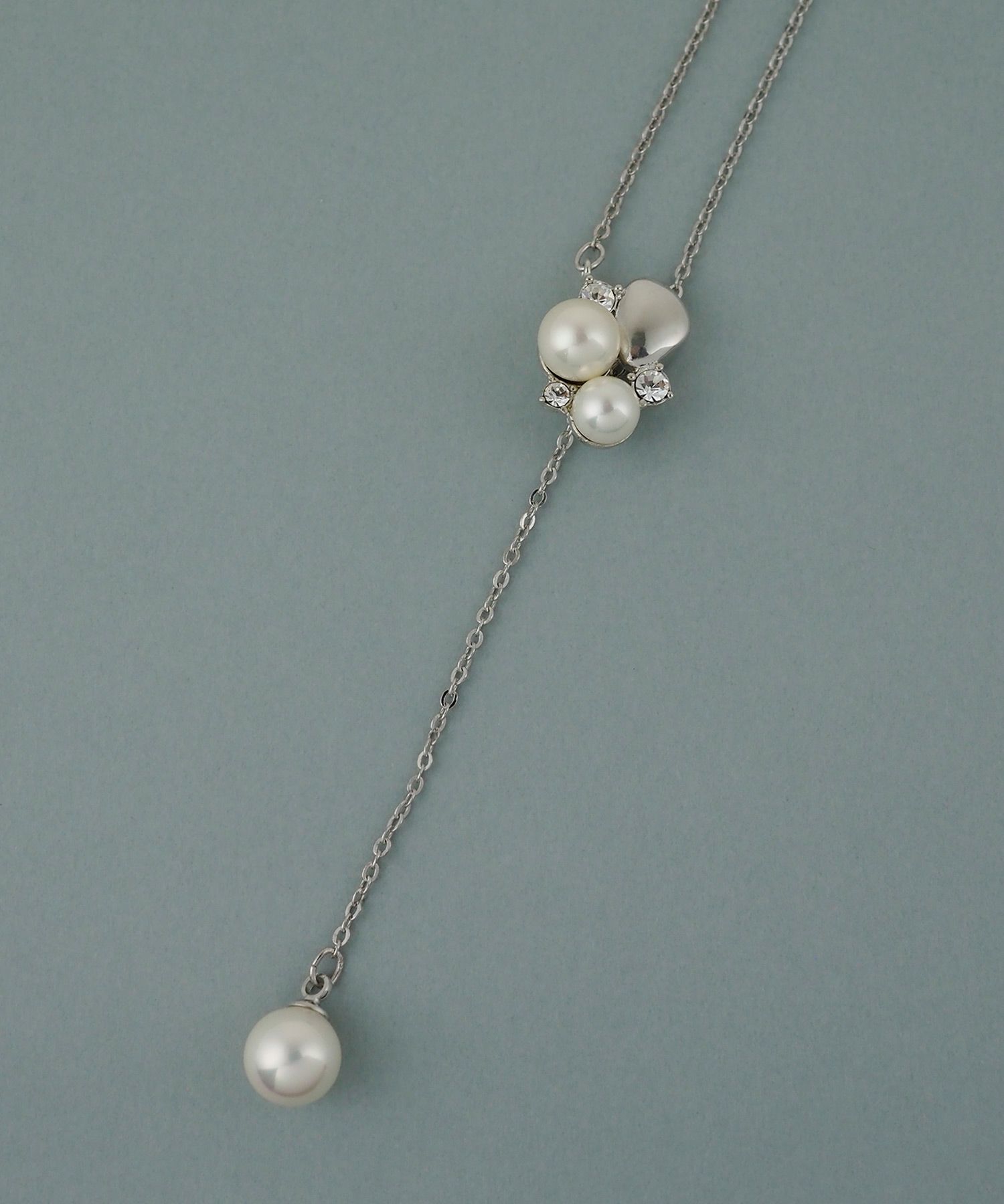 磨き貝パールY字ロングネックレス【JUNO PREMIUM】